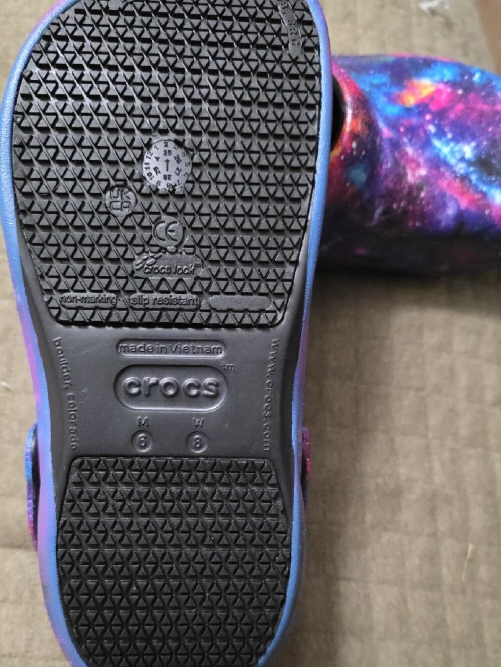 CROCS Galaxy Bistro Work Mules in Purple Blue Pink - Picture 7 of 8